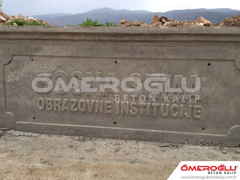 Özel Logolu Beton Kalıp Örnekleri